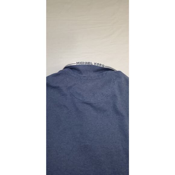 Michael Kors Size XXL Men's Blue Long Sleeve Polo Greenwich 100% Cotton CA12 - Picture 8 of 8